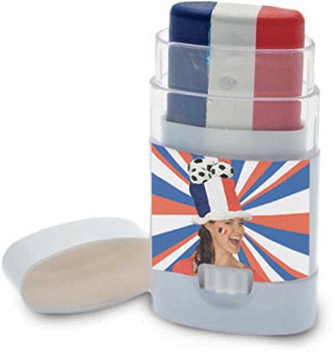 - jf07101 - stick 3 bâtons - fan - bleu/blanc/r...