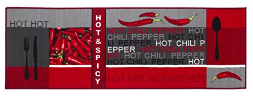 282649 tapis de cuisine hot pepper, 100% polyam...
