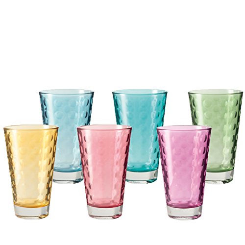 014762 lot de 6 grands verres à eau à effet d'o...