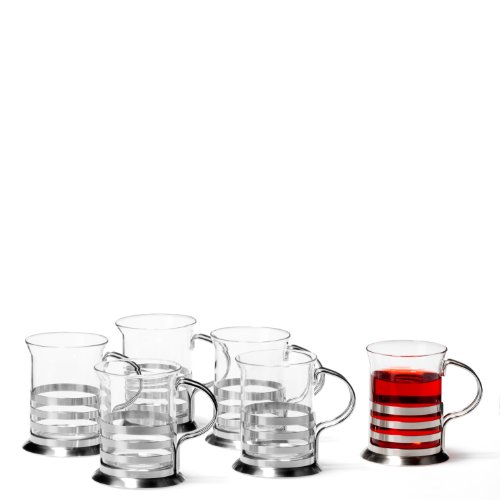 017588 lot de 6 verres à thé