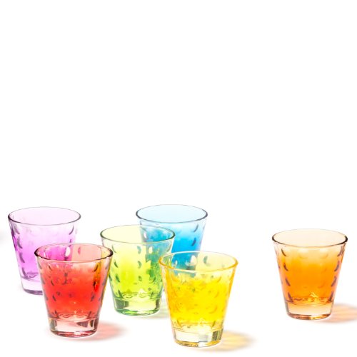 35248 optic set de 6 verres whisky coloris asso...
