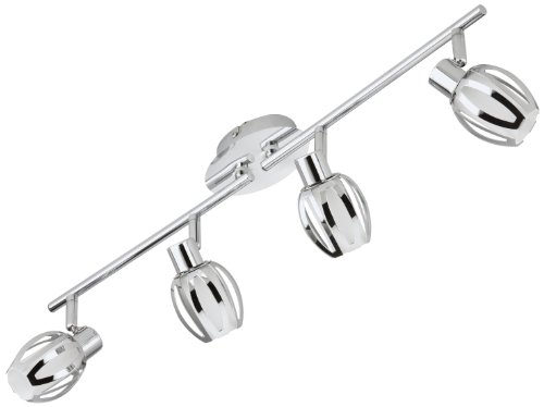 Briloner Leuchten Mio 2910-048 en barre 4 spots g9 ampoule halogène eco saver chrome code EAN 4002707233152 
