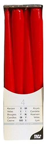 PAPSTAR Pqt de 4 Bougie de chandelier diam 22 m...