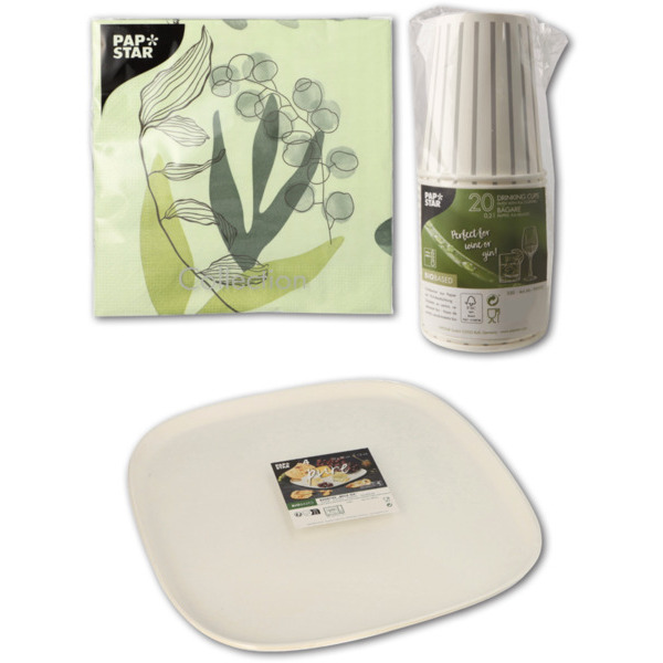 20 SERVIETTES DECORÉES 
PAP STAR