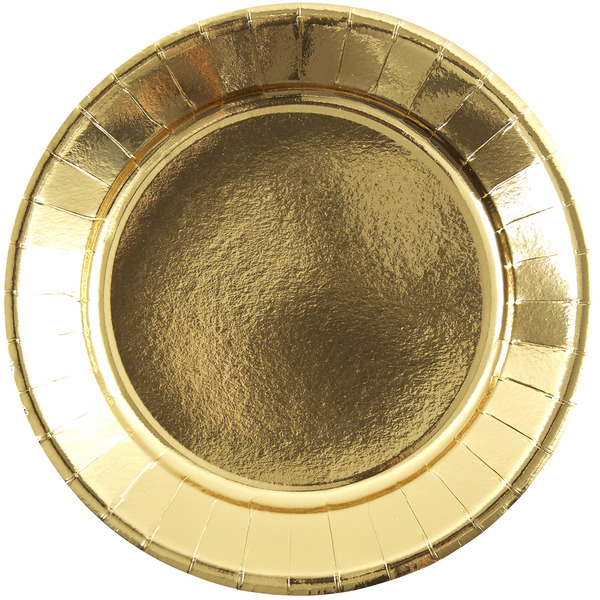 Lot de 10 assiettes blanches décor étoiles or