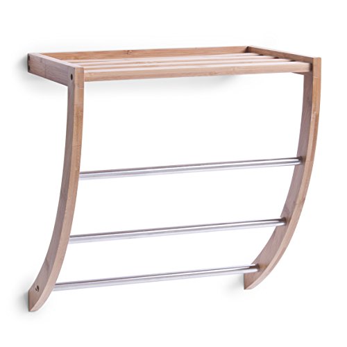 Zeller 13595 Porte-Serviettes bambou/chromé, 38...