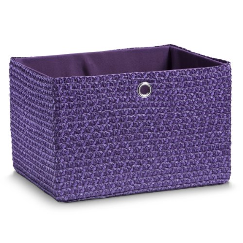 Zeller 14066 Panier tressé violet, 33 x 26 x 22 cm