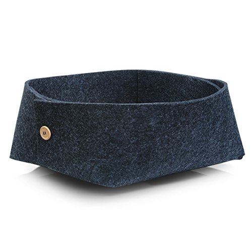 14353 panier de décoration pliable feutre anthr...