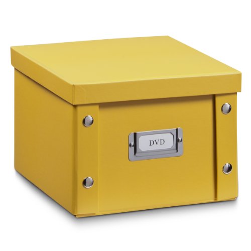 17651 boîte de rangement de dvd carton jaune ma...