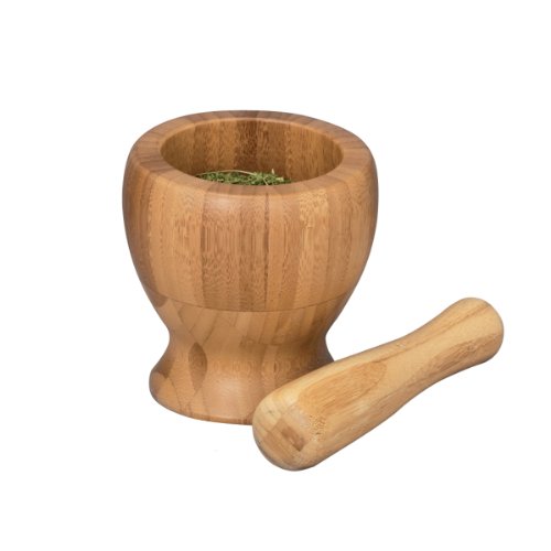 2057796 mortier et pilon en bambou marron 11,5 ...