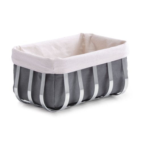 2058004 panier à pain avec sac en toile/chromé ...