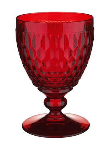 Boston coloured 144 mm water goblet, red