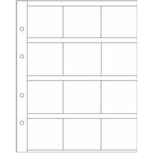 Feuilles Numismatiques OPTIMA, pour 12 cadres c...