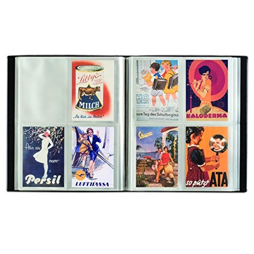 Album pour 400 cartes postales, noir, avec 50 f...