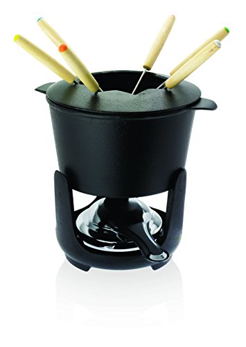 20496400 sienna service à fondue noir 10 pièces