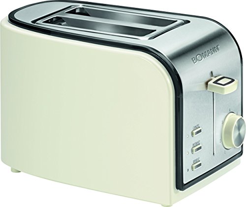 Ta 1567 cb grille-pain noir/crème/acier inoxydable