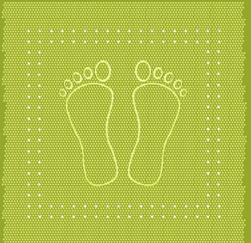 4388615002 foot tapis de douche en pvc vert 55 x 55 cm 4004478194731 Kleine Wolke