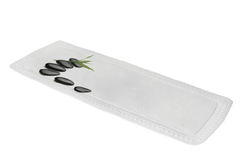 Zen tapis de baignoire en pvc noir/blanc 36 x 9...
