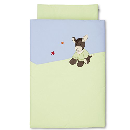 STERNTALER Housse de Couette Emmi l'Âne Vert/Ci...