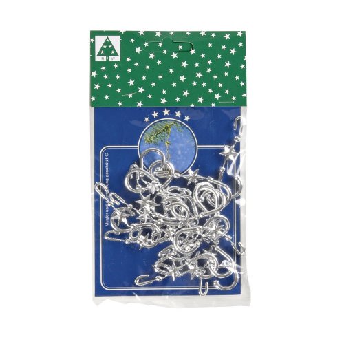 Riffelmacher & Weinberger 20 ACCROCHES Pour Boule DE NOËL - ARGENTEE - RIEFFELMACHER code EAN 4004942143845 