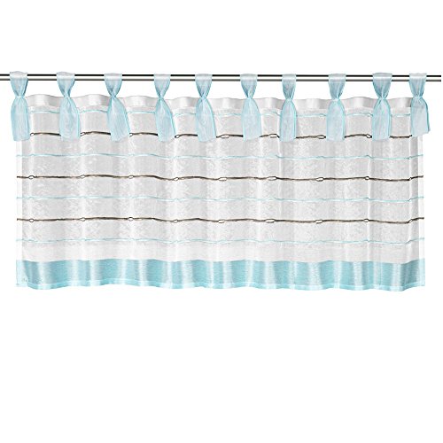 Rideau brise-bise semi-transparent prêt à poser...