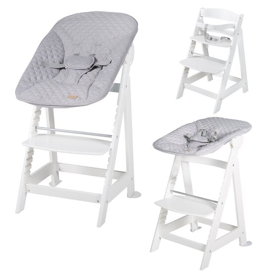  Roba Chaise haute évolutive Born Up Set 2 en 1 naissance Blanc  code EAN 4005317319360 