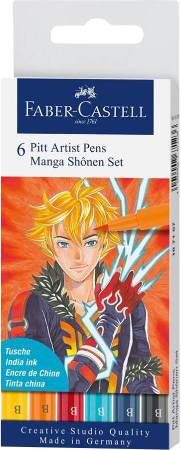 6 FEUTRES PITT MANGA