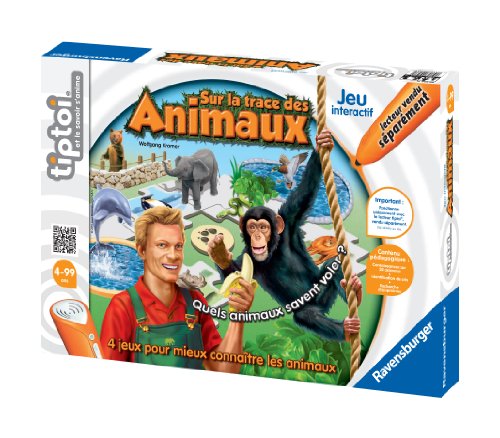 Ravensburger - 00536 - jeu éducatif électronique - tiptoi - jeu - sur la trace des animaux code EAN 4005556005369 