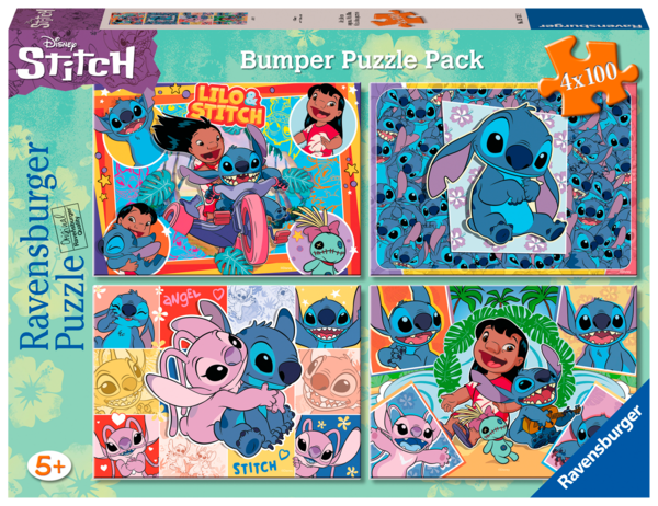 RAVENSBURGER PUZZLE 4X100 PIÈCES STITCH code EAN 4005556057313 