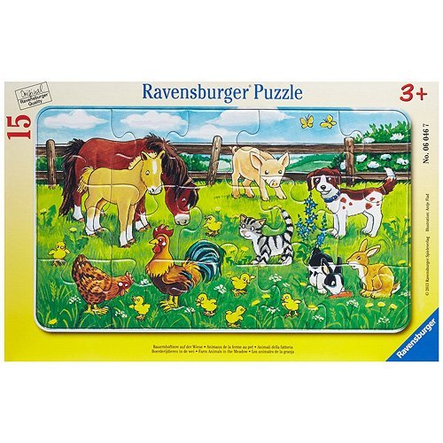 - 06046 - puzzle cadre - animaux de la ferme au...
