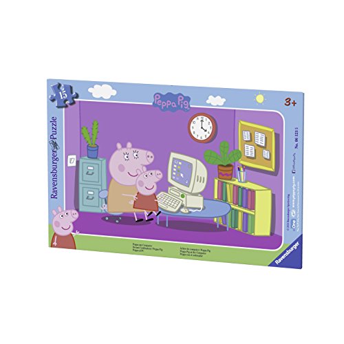- 06123 - puzzle - devant l'ordinateur peppa pi...