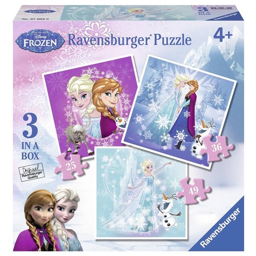 Ravensburger - 2407003 - la reine des neiges hiver magique - puzzle 3 en 1 code EAN 4005556070039 