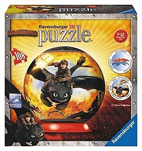 - 12262 - puzzle 3d - dragons 2 - 108 pièces