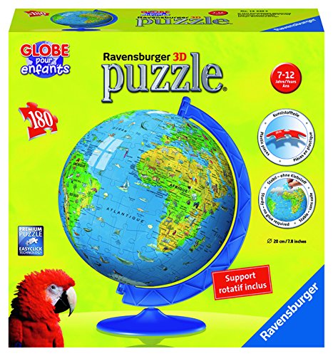 - 12330 - puzzle 3d - mappemonde xxl - 180 pièces