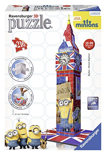 - 12589 - puzzle 3d - big ben minions - 216 pièces