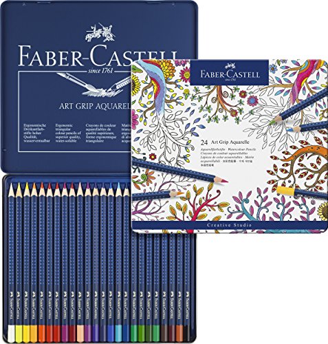 114224 crayon art grip aquarelle boîte métal de 24