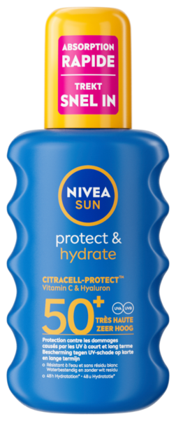 NIVEA SUN SPRAY SOLAIRE PROTECTION ET HYDRATATION FPS50+
 code EAN 4005900363633 