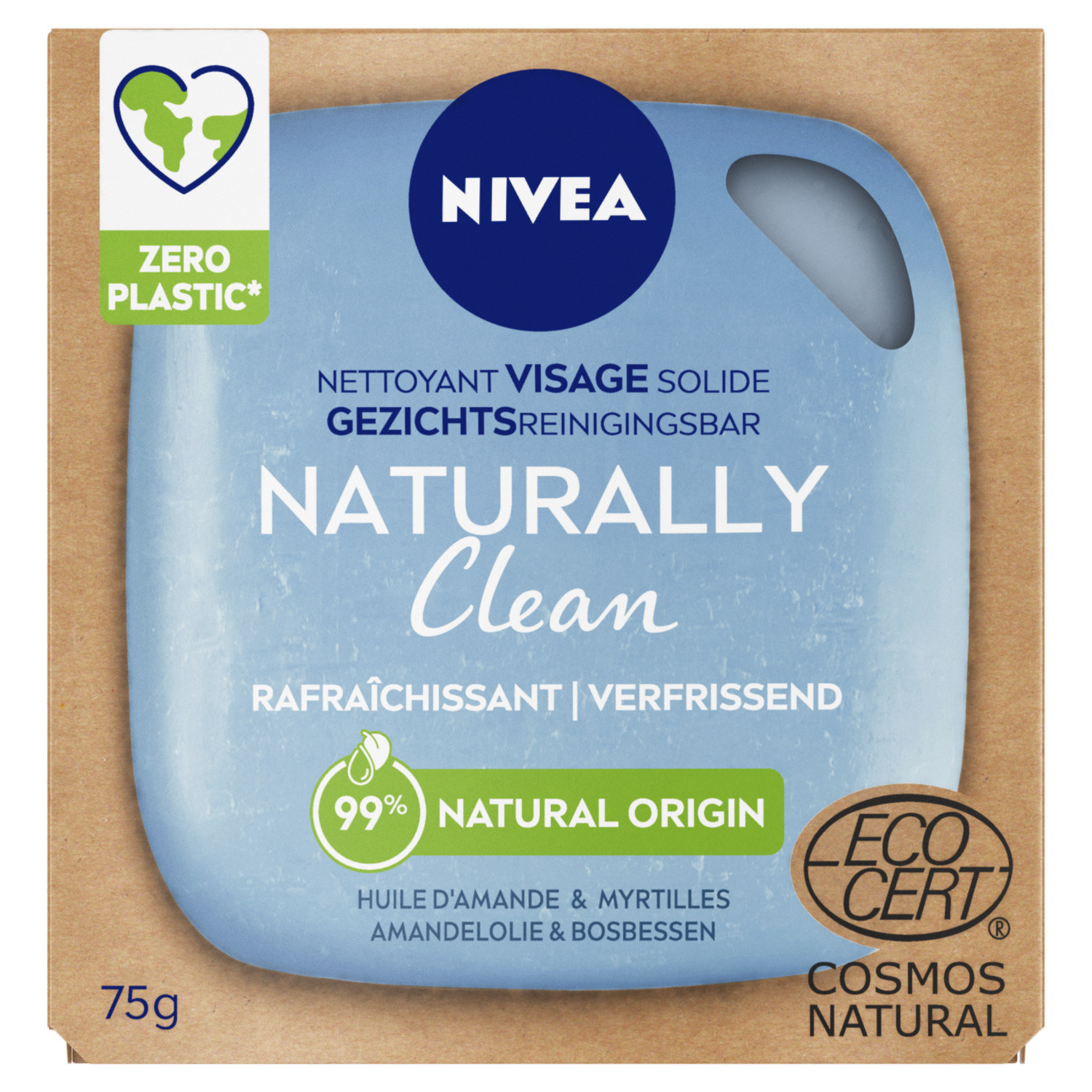 Nettoyant visage solide naturally rafraîchissan...