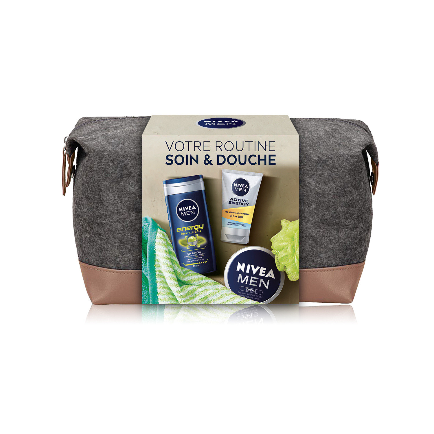 Trousse homme soin corps + 3 produits NIVEA