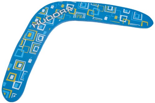 - 76467 - boomerang en bois - bleu et jaune