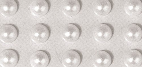 Demi-perle - Blanc - Ø3mm - Plastique autocolla...