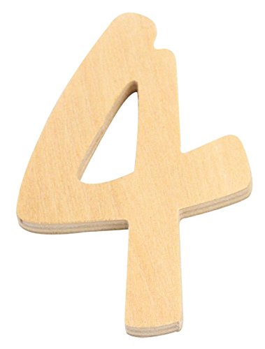 Chiffre 4 - Bois - 6 cm - Rayher