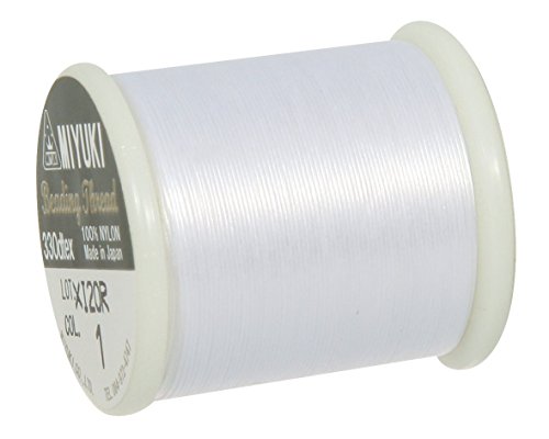 Fil pour perle rocaille/miuyki - Blanc neige - ...