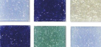 Rayher Pierres mosaïque, 1 cm, bleu, Seau envir...