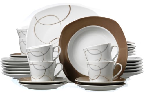 593808 alina marron service complet 30 pièces