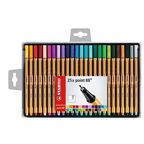 STABILO point 88 - Coffret de 25 stylos-feutres...