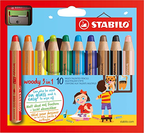 STABILO woody 3in1 - Étui carton de 10 crayons ...