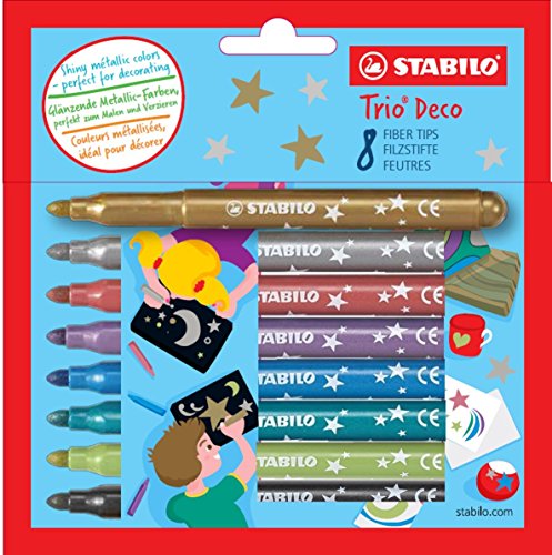 STABILO Trio Déco - Étui carton de 8 feutres - ...