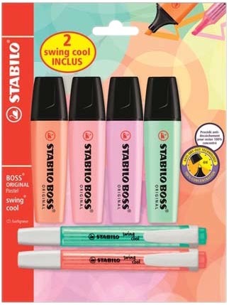 Stabilo SURLIGNEURS BOSS ORIGINAL PASTEL code EAN 4006381412735 
