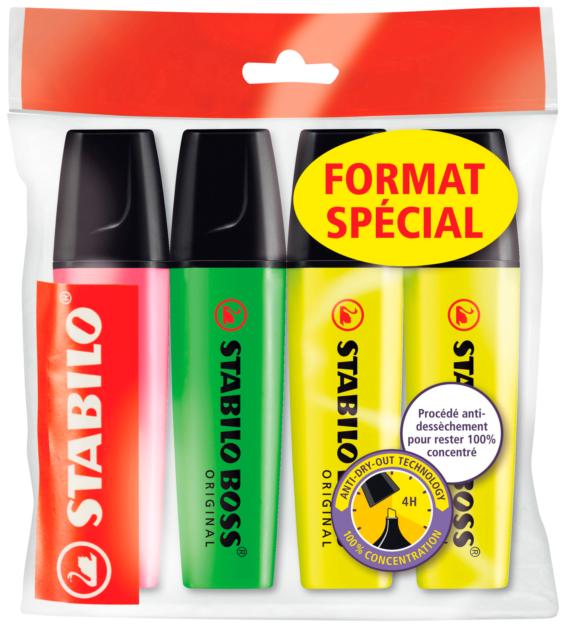 STABILO 4 SURLIGNEURS "BOSS ORIGINAL" code EAN 4006381413107 